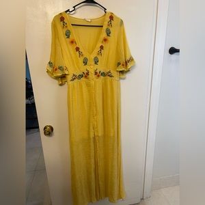 altard state maxi dress with embroidered flowers